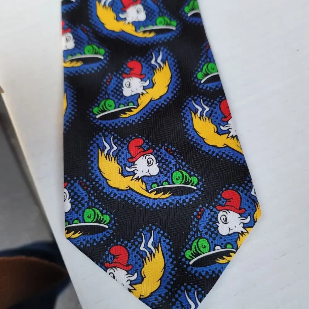Mixed Characters Ties Lot Of 5 Five Vintage Dr Seuss Looney Tunes Mickey Mouse - Picture 11 of 11